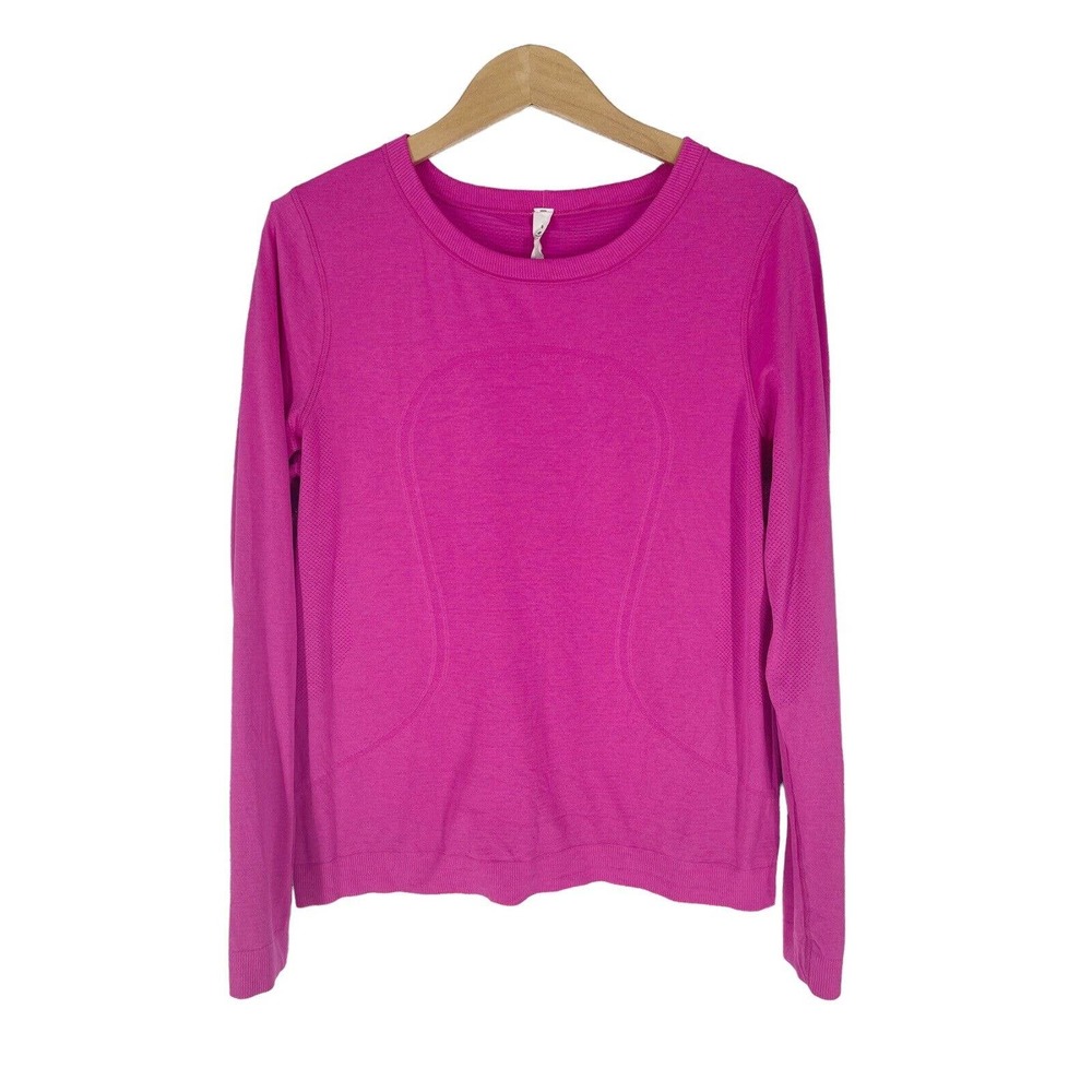 COPY - Lululemon SONIC PINK Swiftly Tech Long Sleeve Relaxed Fit Top Womens 8